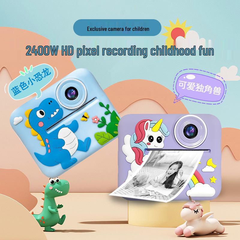 Dual-Lens Unicorn Kids' Camera with Thermal Printing