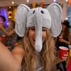 Cute Plush Animal Hat Cartoon Elephant Head Cover Party Supplies Halloween Headgear  Photo Props