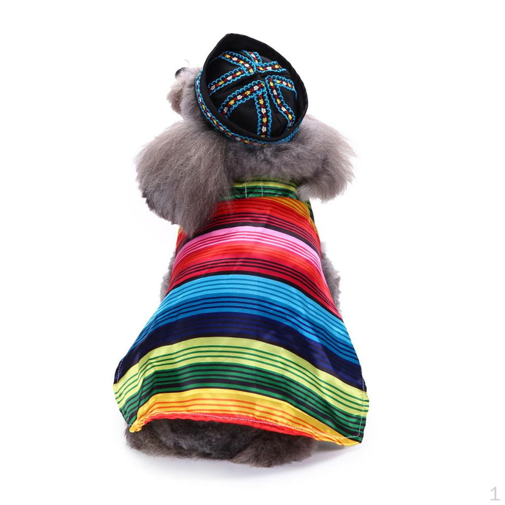 Hund Sombrero Hut - Kostüm Welpen Umhang Kleidung für Mexikanische Party
