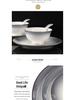 High-End Modern Gold-Edged Dinnerware Set: Simple Luxury Bowls, Plates, and Chopsticks