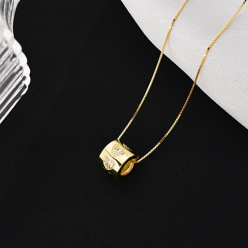 

Инкрустированное бриллиантами ожерелье Love, цепочка на ключицу, нишевый дизайн, милый, универсальный, простой, парный подарок