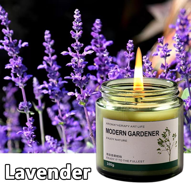 

Tea Aroma Candle Gift For Home Bedroom Long Lasting Fragrance Expansion Plant Aromatherapy Candle DIY Souvenir Air Purification лавандовый