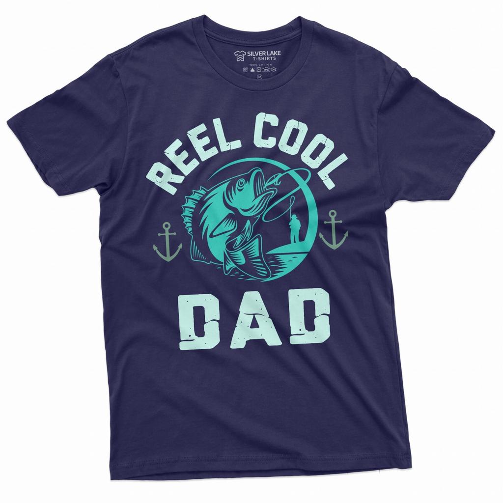 Reel Cool Dad T-Shirt Fishing Shirt Fisherman Dad Gift Fishing Gifts Fathers Day