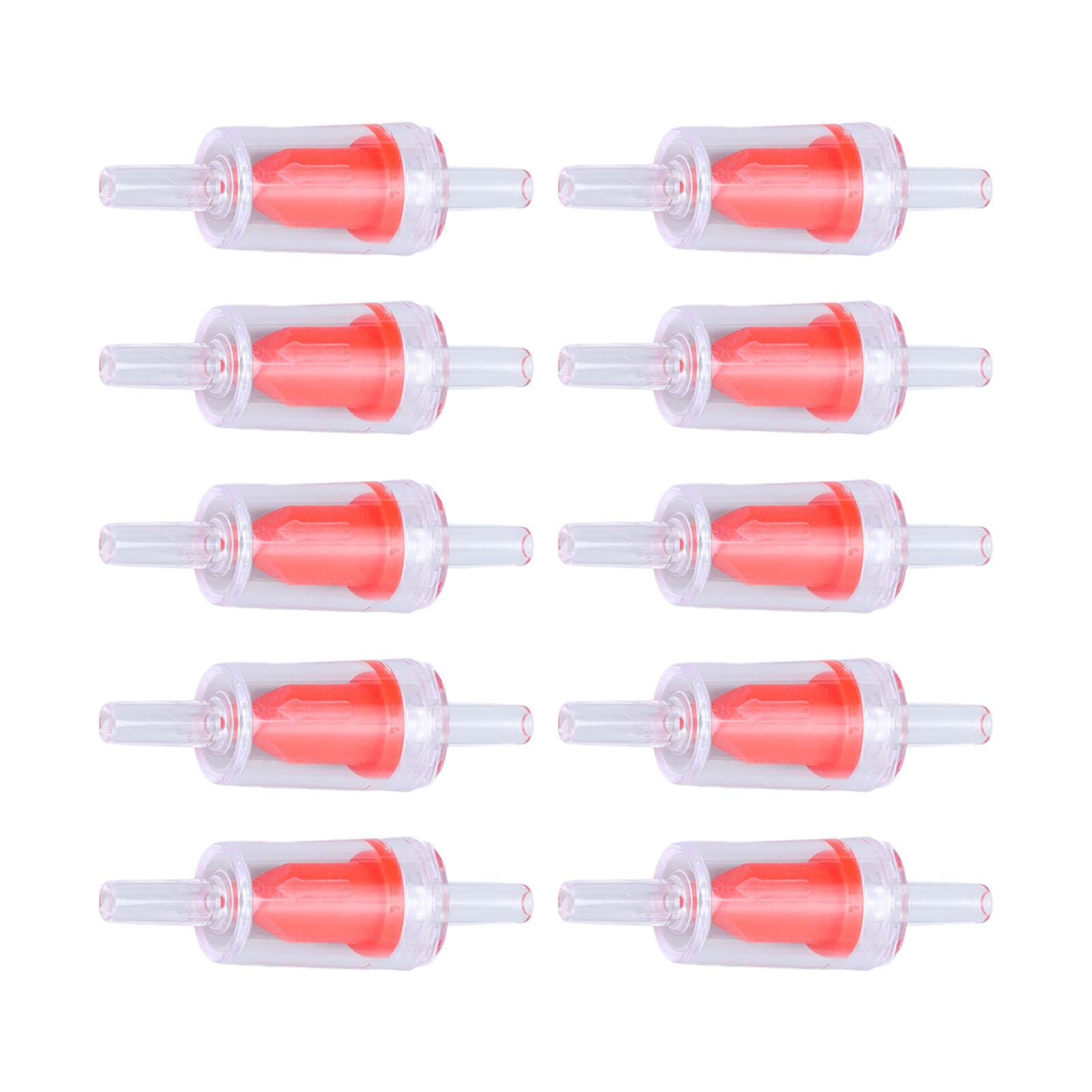 

10 шт. Обратный клапан 4 мм PP Воздушный насос Аквариум 1-сторонний Водозапорный обратный клапан для аквариума Красный