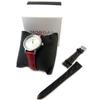 Morgan [N9870] - 'Morgan' Watch + Bracelet Gift Set Black Red Silver