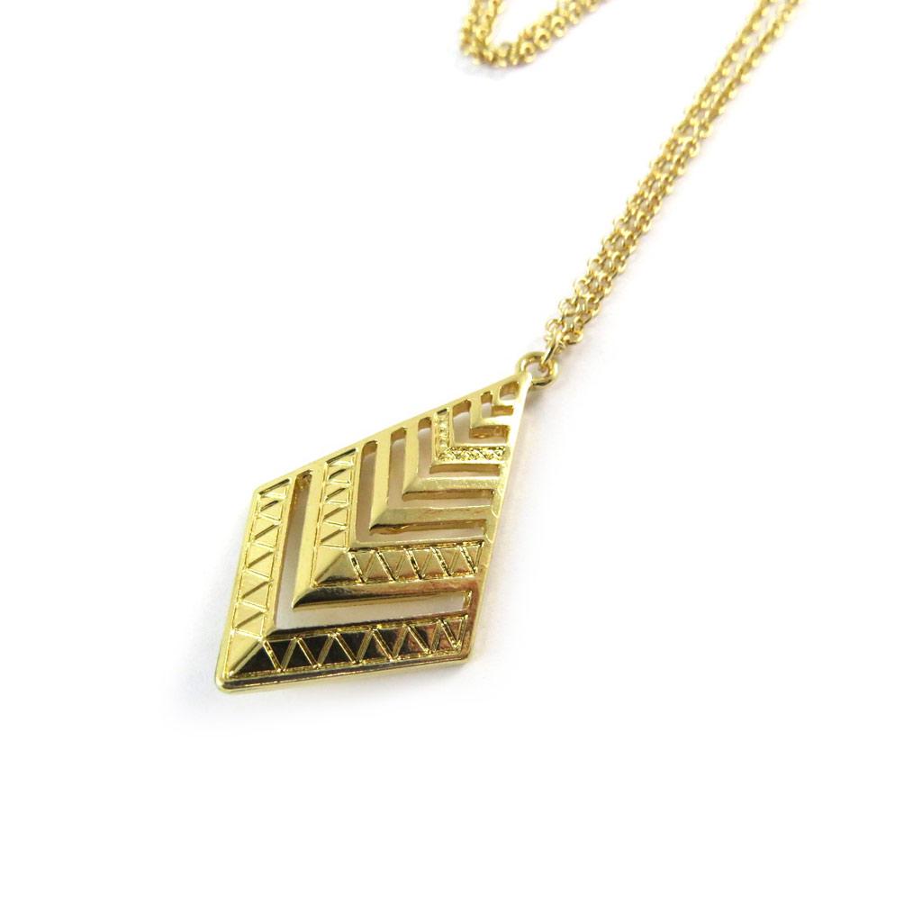 Les Trésors De Lily [N8816] - Golden 'Cleopatra' Designer Necklace