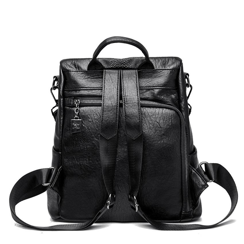 Fashion Leather Backpack Female Daypack Ladies Anti Theft  Backpack Shoulder Bags Large Capacity School Bag for Teenager Girl