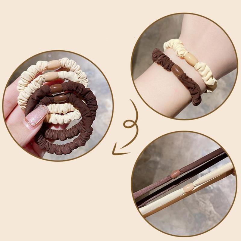 8PCs Stretchy Hair Scrunchies Nonslip Elastic HairBands Gentle Hairtie For Various Hair Type Updos Ponytail Holder