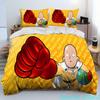 One Punch Man Anime Child Boys Bedding Set Duvet Cover Bed Set Quilt Cover PillowcaseKing Queen Size Bedding Set Kids Gift