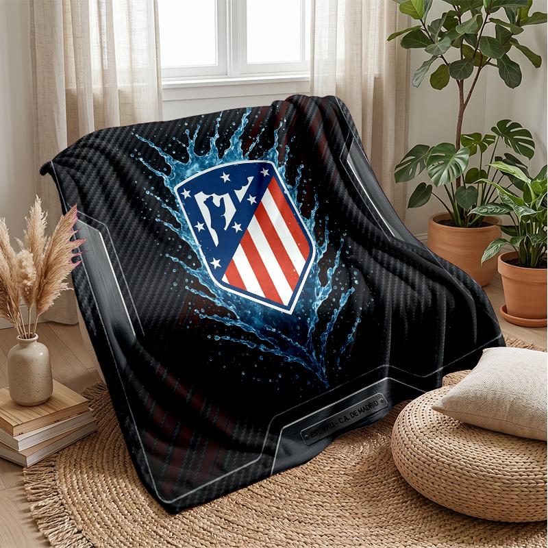 Atletico Madrid Theme blanket Soft Flannel Blanket Plush Throw Blanket Cozy Sofa Bed Blanket for Home Decor