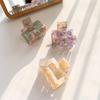 Korean Floral Acetate Medium Claw Clip - Versatile Hair Accessory