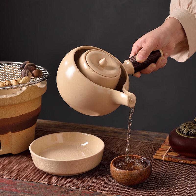 Purple Clay Charcoal Tea Stove Set with Inner Pot