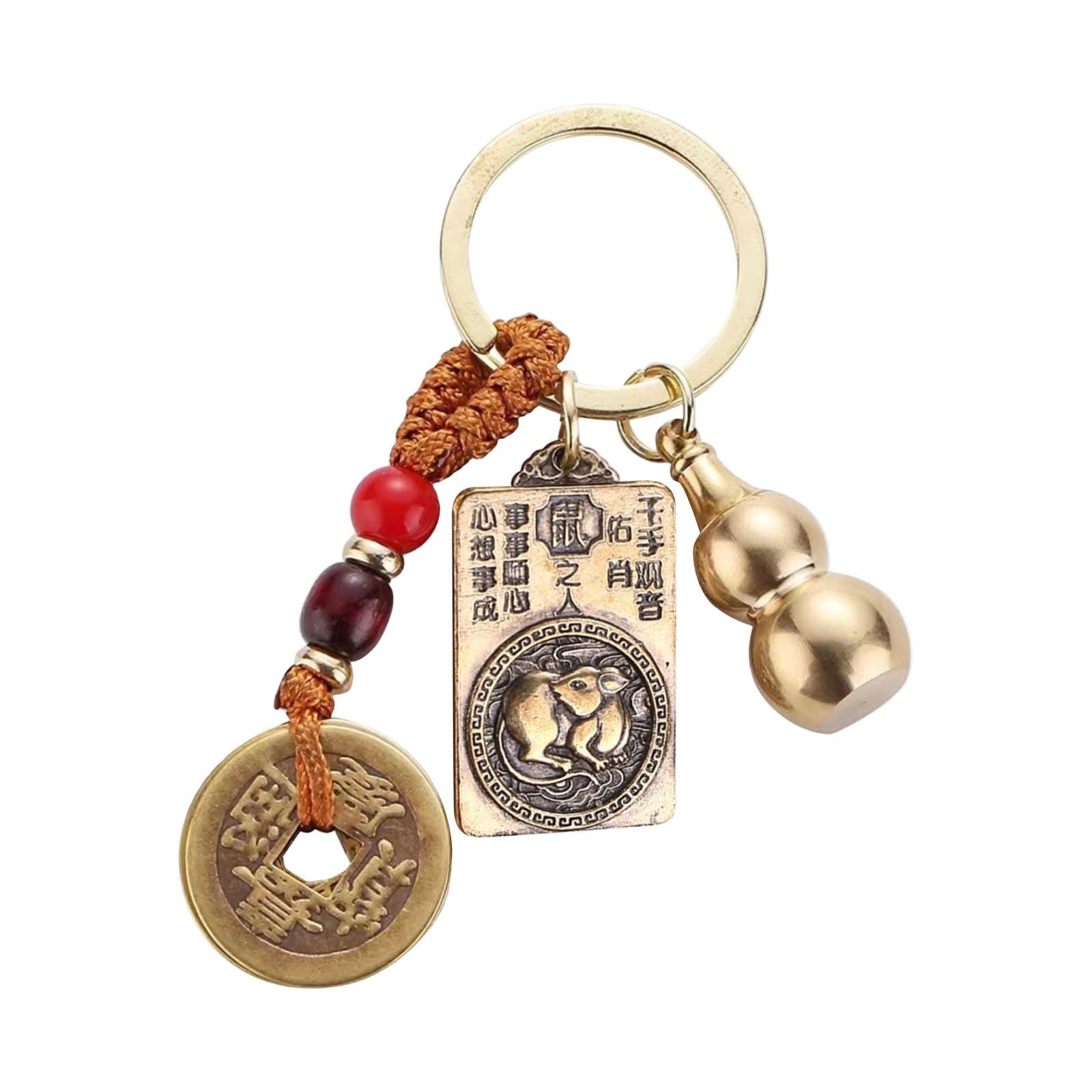 

Китайский брелок с одной стороны и другой стороны ангела бирка подвеска автомобильный брелок One Size