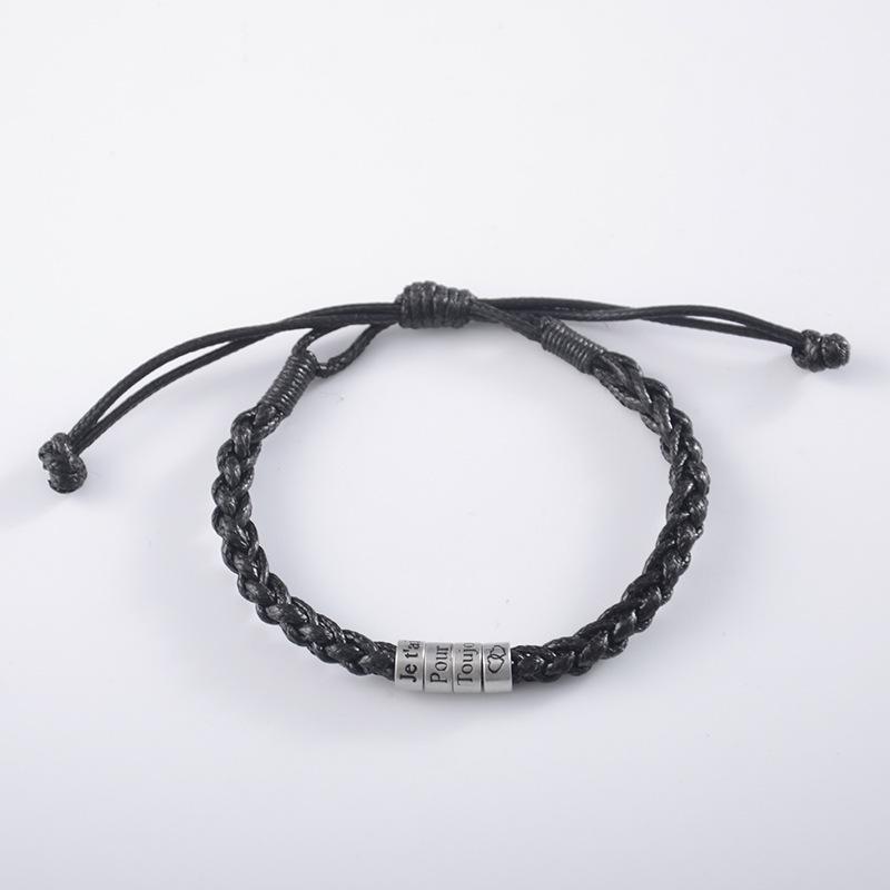 

Trendy Handmade Woven Rope Bracelet for Men & Women чорний