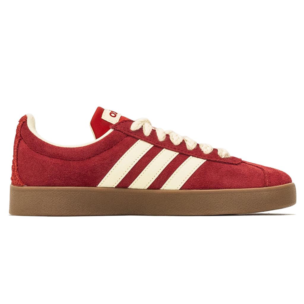 Adidas VL COURT 2.0 Red Velvet, Woven By Feng Fei Abrasion Resistant Slip Resistant Low top Skateboard Shoes Unisex Red HQ1802(Team1347-)