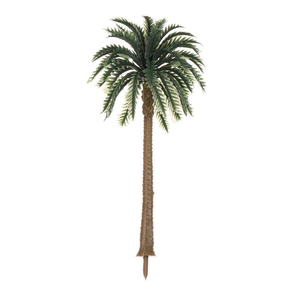 5Pcs Plastic Coconut Palm Tree Miniature Plant Pots Bonsai Craft Micro Landscape DIY Decor  Scenery Model