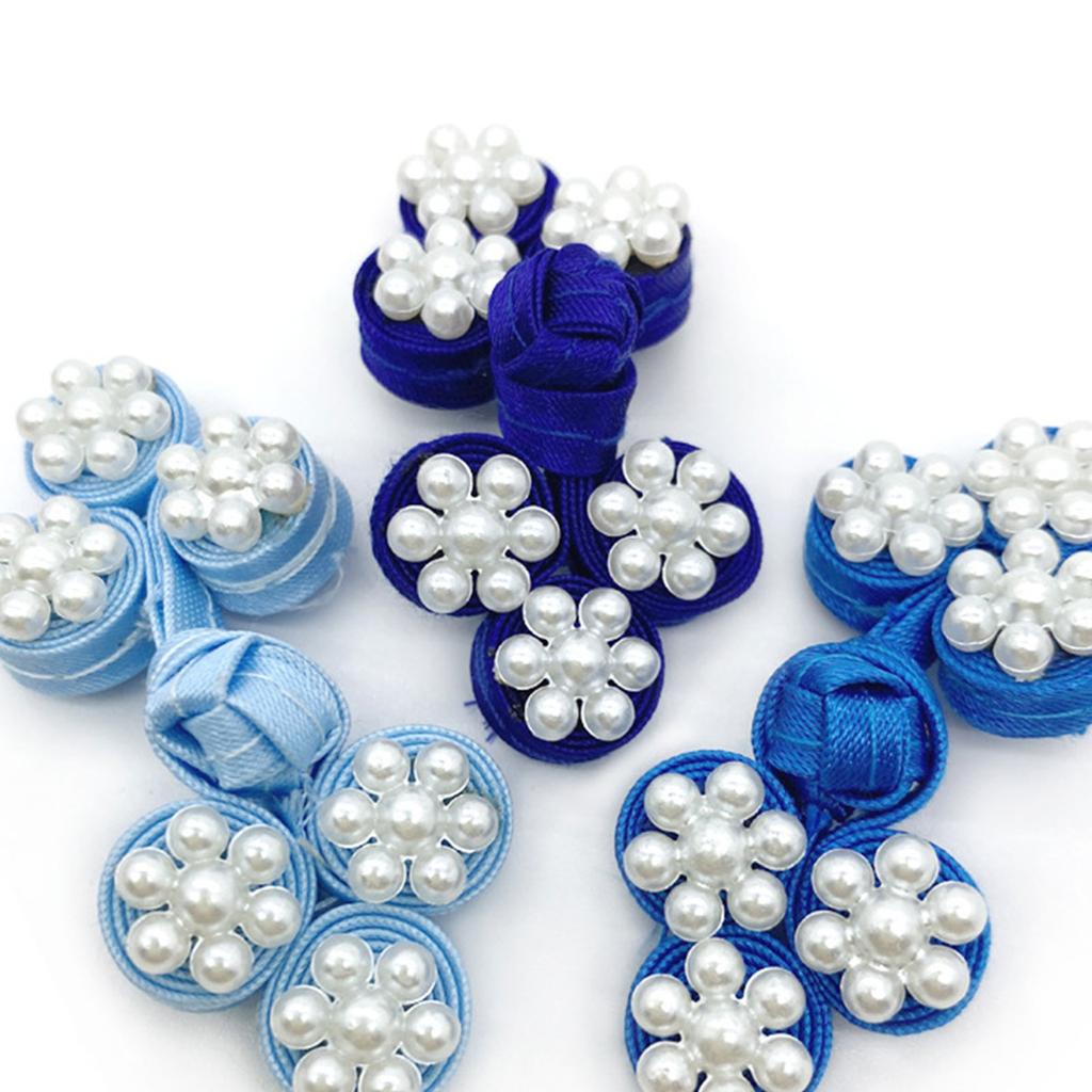 Chinesische Knoten Froschknöpfe Cheongsam Verschluss Nähverschlüsse Tang Anzug Knöpfe Perlen Chinesische Knöpfe DIY Hanfu Knöpfe