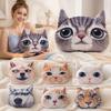 Realistic Cat Dog Head Pillow Cushion Crystal Velvet Car Seat Cushion  Multipurpose