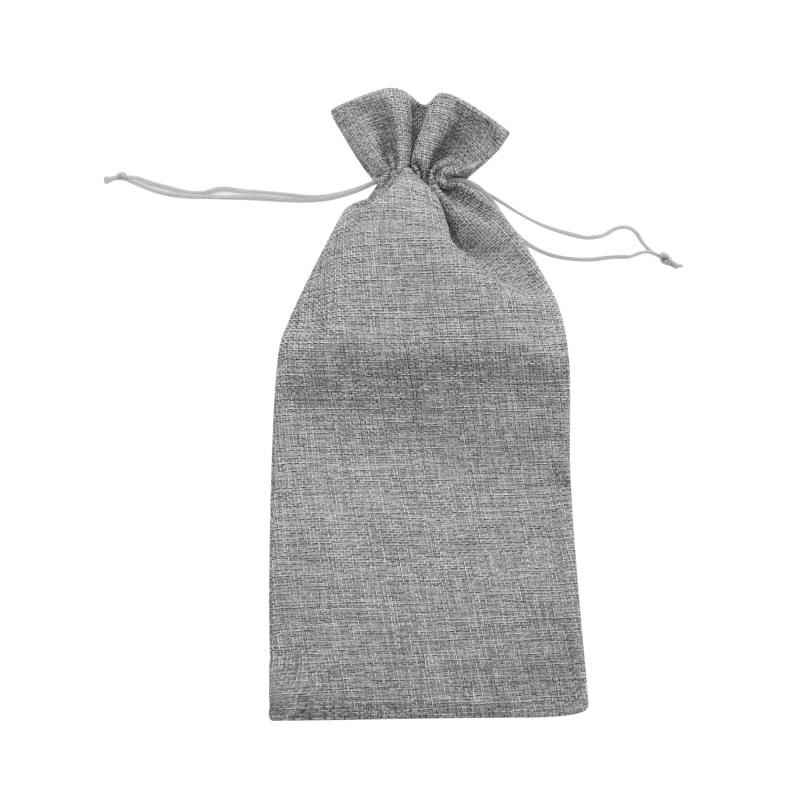 10 Pieces Burlap Wine Bags Jute Wine Bottle Bags with Drawstrings Reusable Gift Bags with Tags for Party Blind Tasting Birthday
