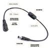 Flexible DC5521 Female To Male Extension Cord With Push Button Switches For Routers CCTV And Small Appliances