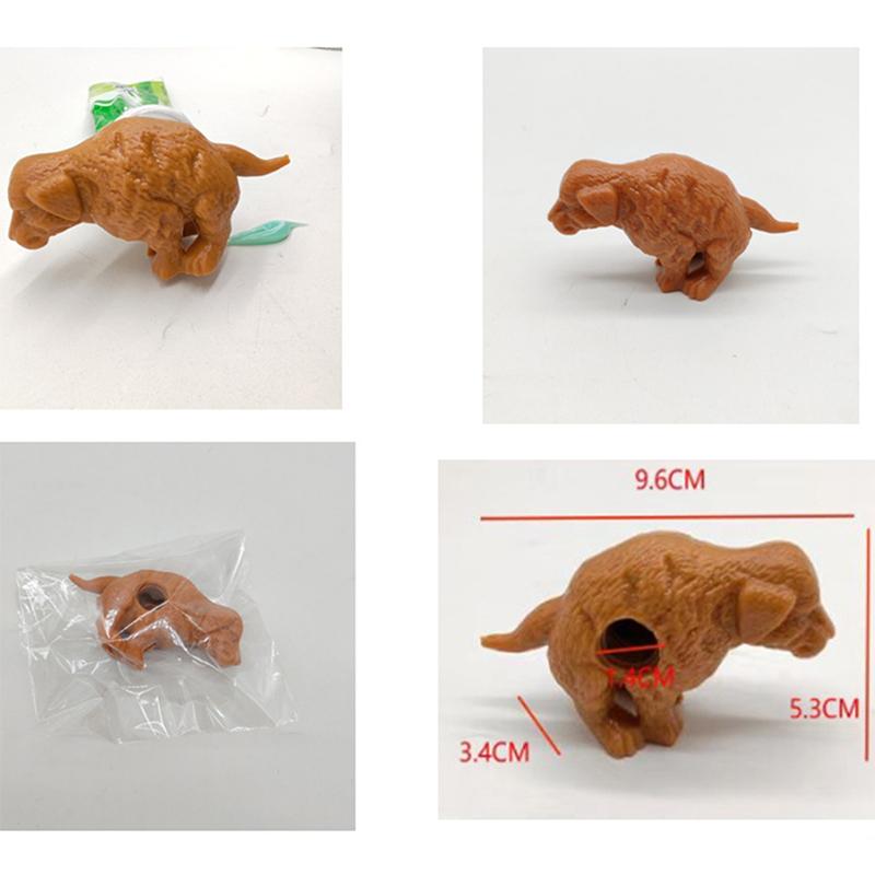 Funny Dog Pooping Toothpaste Dispenser Puppy Butt Toothpaste Cap Squeezer Novelty Gift for Kids Adults Bathroom Accessories