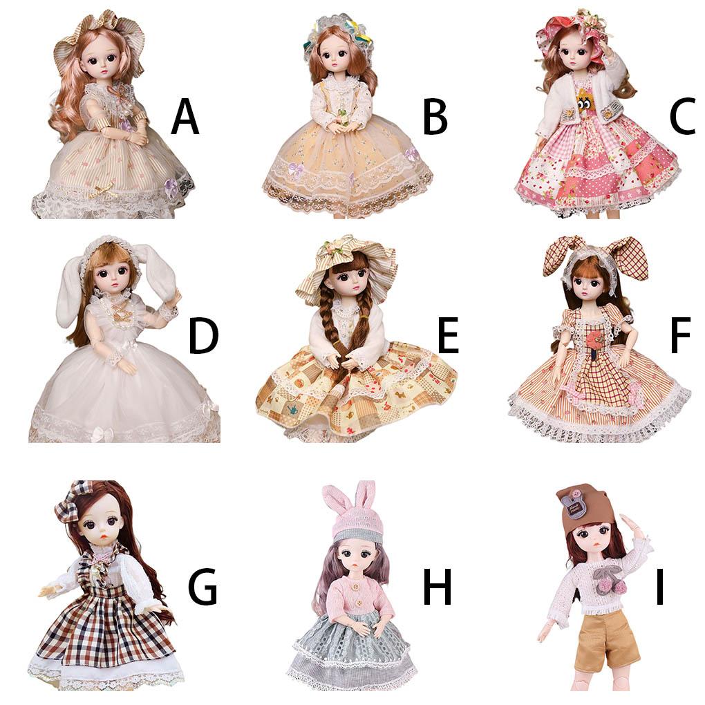 Little Girl Doll Cute Removable Dress Dolls Beauty Makeup Toy Lightweight Portable Skin Friendly Wedding Rag Toys for Children