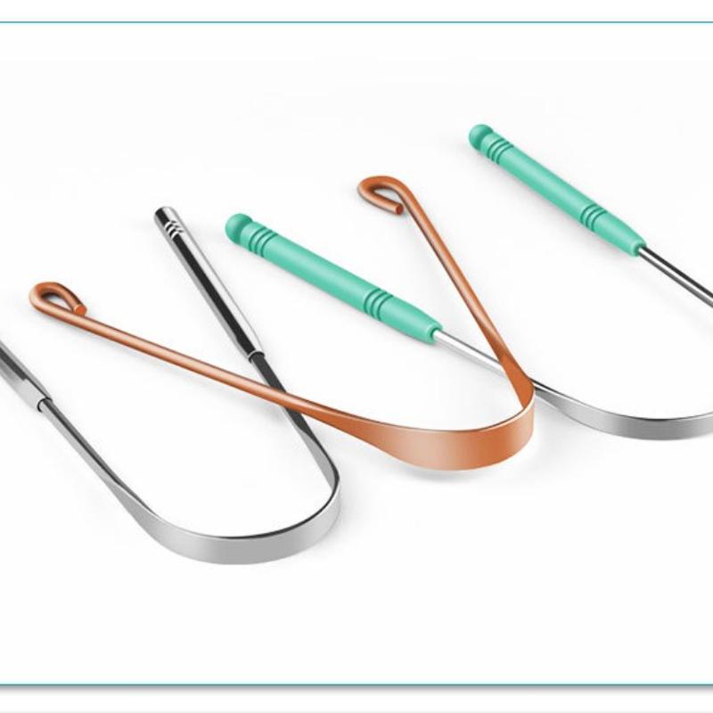 Stainless Steel U-Shaped Tongue Scraper Tongue Coating Odor Removal Fresh Breath Oral Cleaning Tongue Coating Brush Care Tool