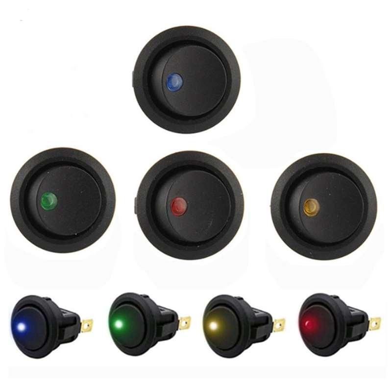 4ks/sada ZAPNUTO VYPNUTO Kulatý kolébkový spínač LED na palubní desce automobilu Spínače na palubní desku člunů 3pinový spínač