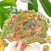 Kawaii 3D Cartoon Style Wardrobe House Miniature Scene Stickers DIY Handmade Stacking Creative Fun Scrapbook Stickers