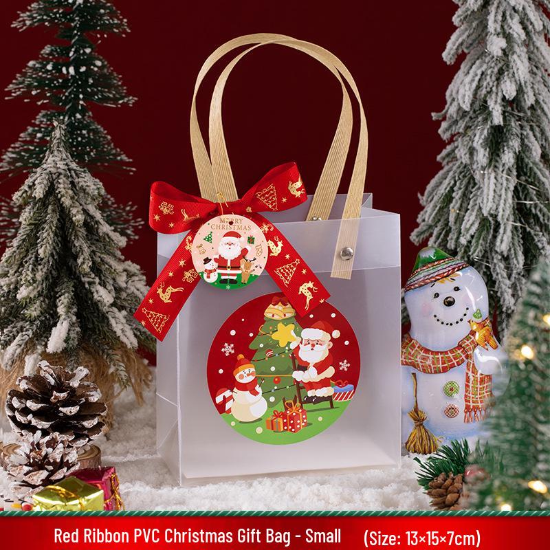 Christmas Eve Apple Candy Souvenir Handbag - Creative Transparent Gift Bag