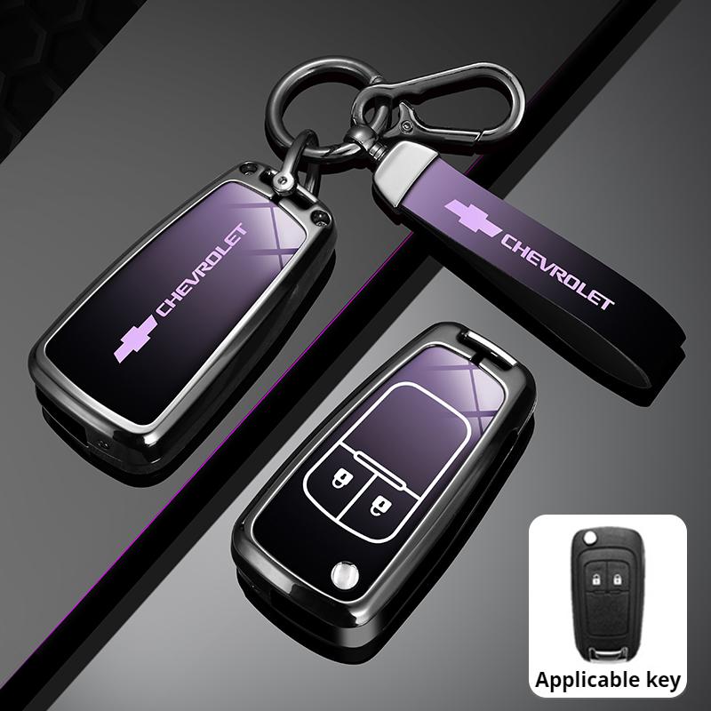 Zinc Alloy Car Flip Key Case Cover Shell Bag For Chevrolet Cruze Aveo Trax Sail Malibu Captiva Prism Spark Protector Accessories