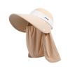 Breathable Summer Sun Hat With Wide Brim And Detachable Face Shield For Casual Outdoor Wear