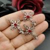 10pcs 22*33mm Ornate Gothic Cross Pendant Crystal Cross Pendant Designer Charms Fit Jewelry Making DIY Handmade Jewelry Findings