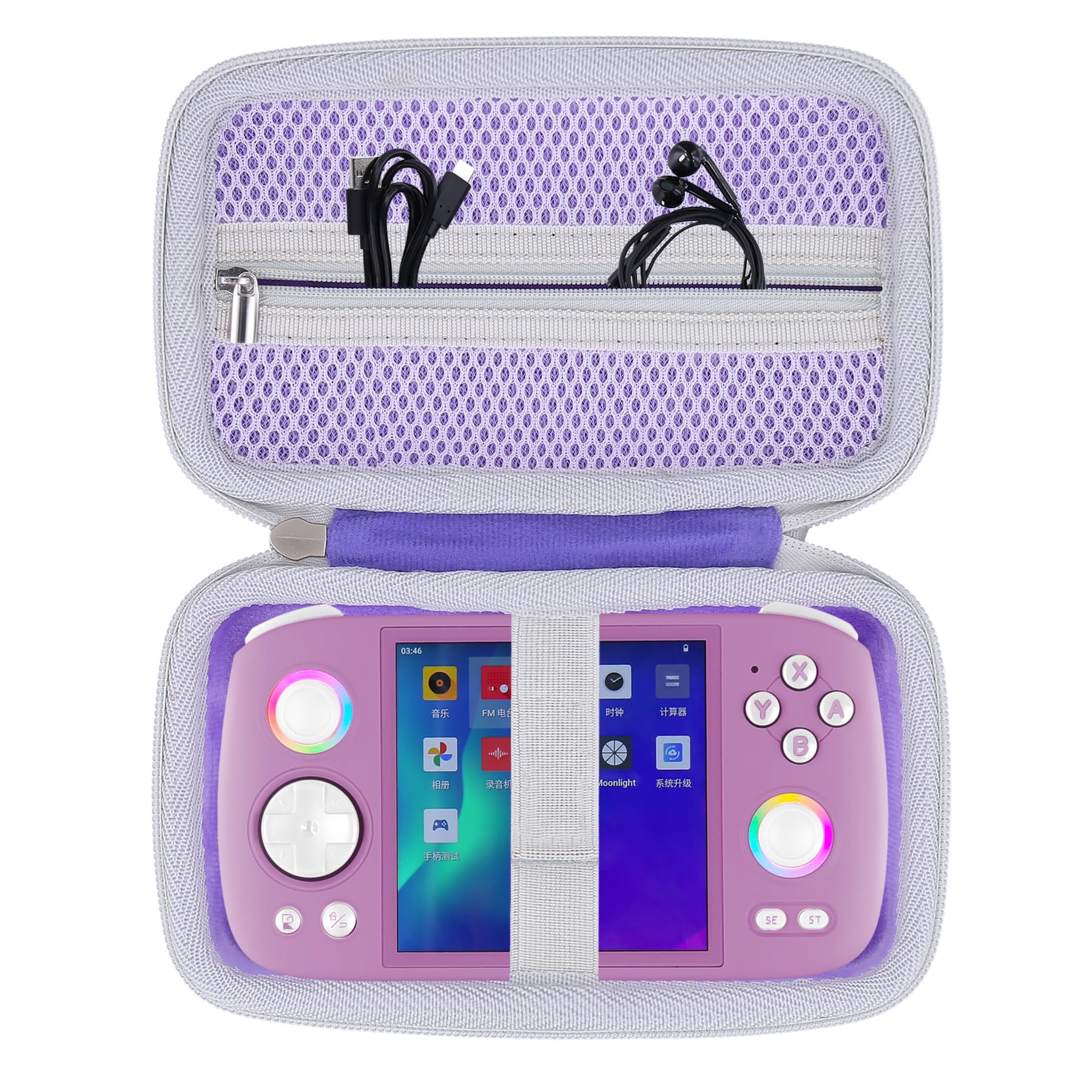 

Khanka Storage Case for Anbernic RG Cube and Unisoc T820 Handheld Game Consoles, Papple (Case Only)