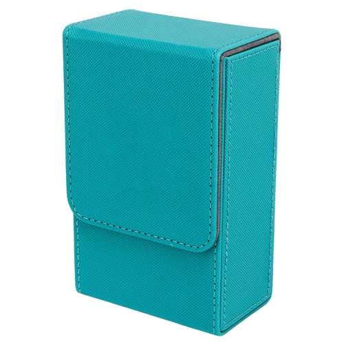 Portable Tarot Card Storage Case, Tarot Storage Box, PU Leather Tarot Card Holder for Card Protection and Travel (Blue Green)