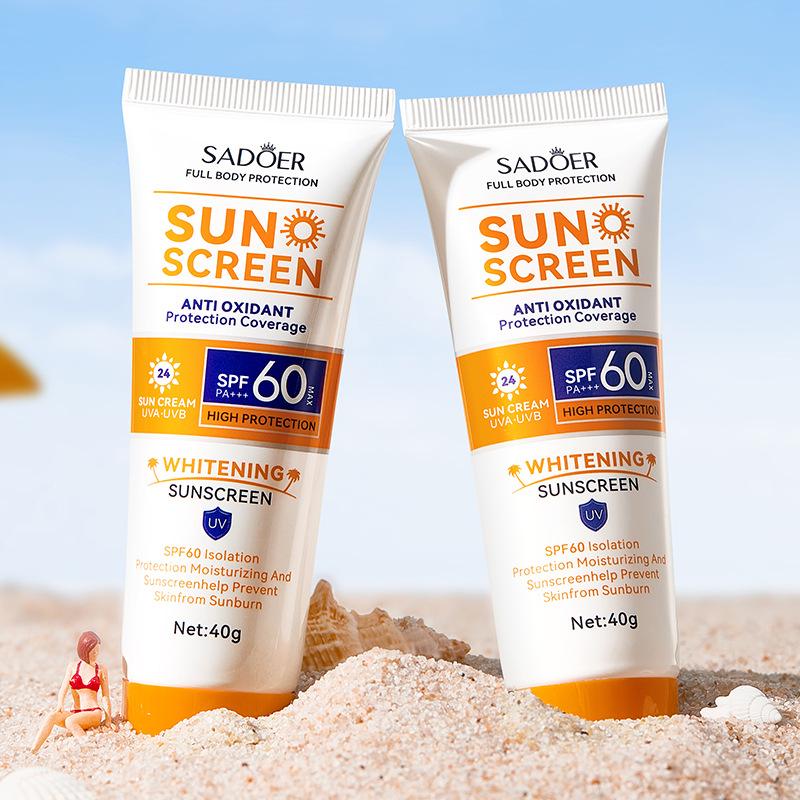 Protector Solar SPF60 + 40g SADOER Aislamiento Protección UV Protector Solar