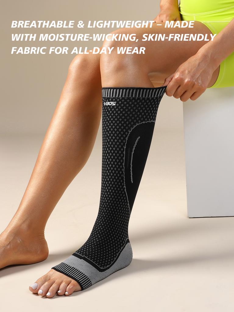 Vbosi Unisex Anti Slip Elastic Calf Ankle Support For Running Basketball Daily Life Comfortable Fit