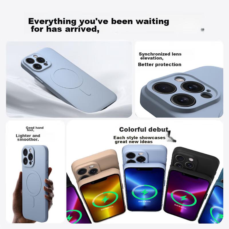 IPhone 13 Pro Max Case, Apple 13 Pro Max Protective Cover, Skin-Friendly Silicone Magnetic Full-Coverage Soft Case, Royal Blue