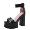 Fashion Fashion Solid Platform Women Sandals Summer Shoes Open Toe Rome Style High Heels Fashion Buckle Gladiator Sandals Woman shoes