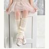 Children's Lightweight Socks Cover Leg Warmer with Ruffled Edges Macaron Color for Girls Spring Summer Wear