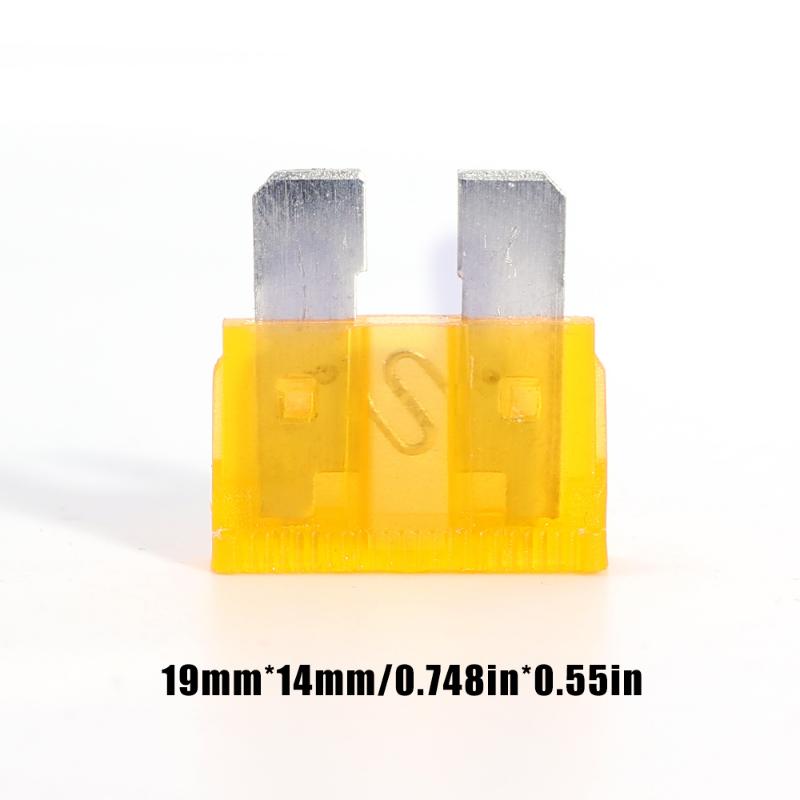 100/50Pcs Profile Medium Size Blade Type Fuse Assortment Set for Auto Car Truck 2/3/5/7.5/10/15/20/25/30/35A Fuse with Box Clip