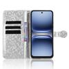 For TECNO Spark 40 4G Wallet Case Dot Pattern Imprint PU Leather Phone Cover with Wrist Strap