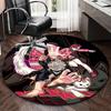 1pc Anime Cartoon Design Round Carpet - Office Chair Mat, Non-Slip Rug for