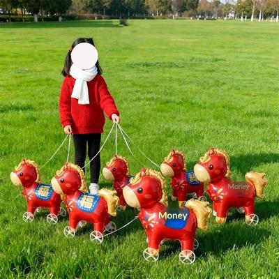 4D kreslené fóliové balónky Slon Stojící Chodící Balón Kolečko Příslušenství S Kolečkem Pro Dětskou Narozeninovou Oslavu Dekorace