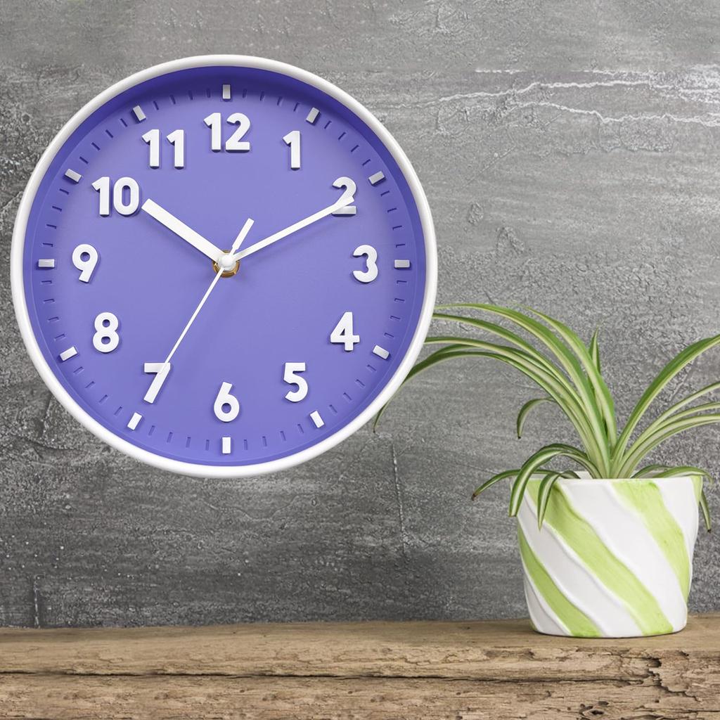 8 Inch Modern Simple Fashion Wall Clock Quiet No Ticking Sound Decorative Clock Suitable For Bedroom, Study, Living Room Clock