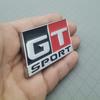 1pc 3D Metal GT SPORT Logo Car Front Grille Badge Sider Fender Rear Trunk Emblem Sticker for Car Body Stying Decoration Accessories