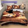 Wildly Expressive Faces Printed 3pcs Bedding Set Soft Microfiber 1 Duvet Cover And 2 Pillowcases Home Bedroom Decor Xmas Gift K1802