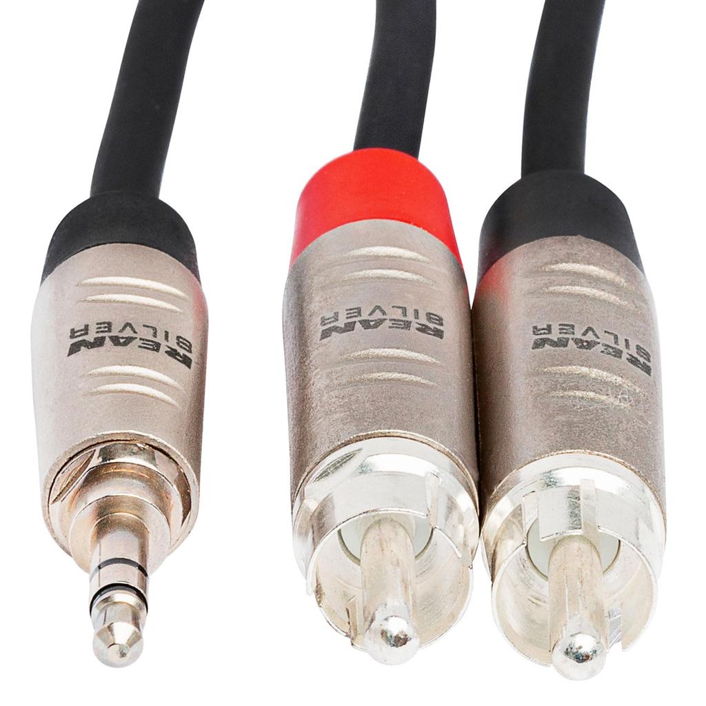 Hosa 91cm Stereo Mini To 2 RCA Audio Cable HMR-003Y