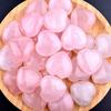 10pcs Natural Heart Shaped Cute Rose Quartz Natural Palm True Gem Set Spiritual Energy Balance