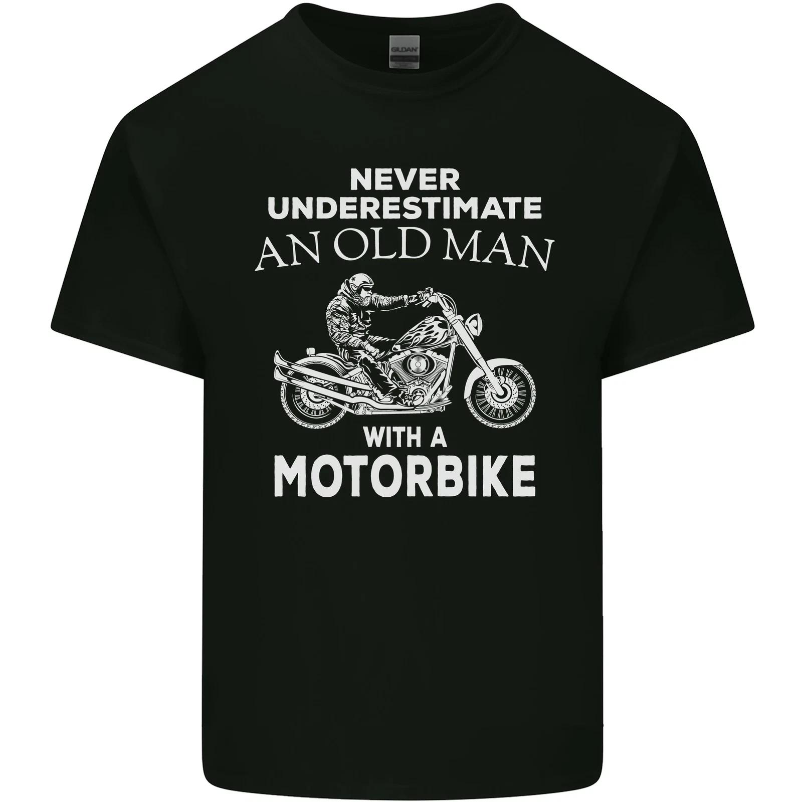

Biker Old Man Motorbike Motorcycle Funny Kids T-Shirt Childrens S